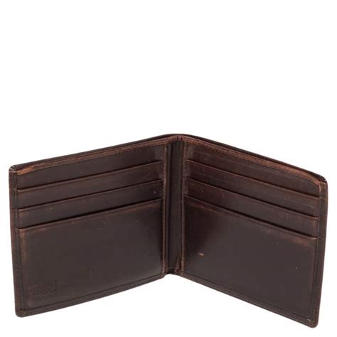 versace brown leather wallet|Versace bifold wallet.